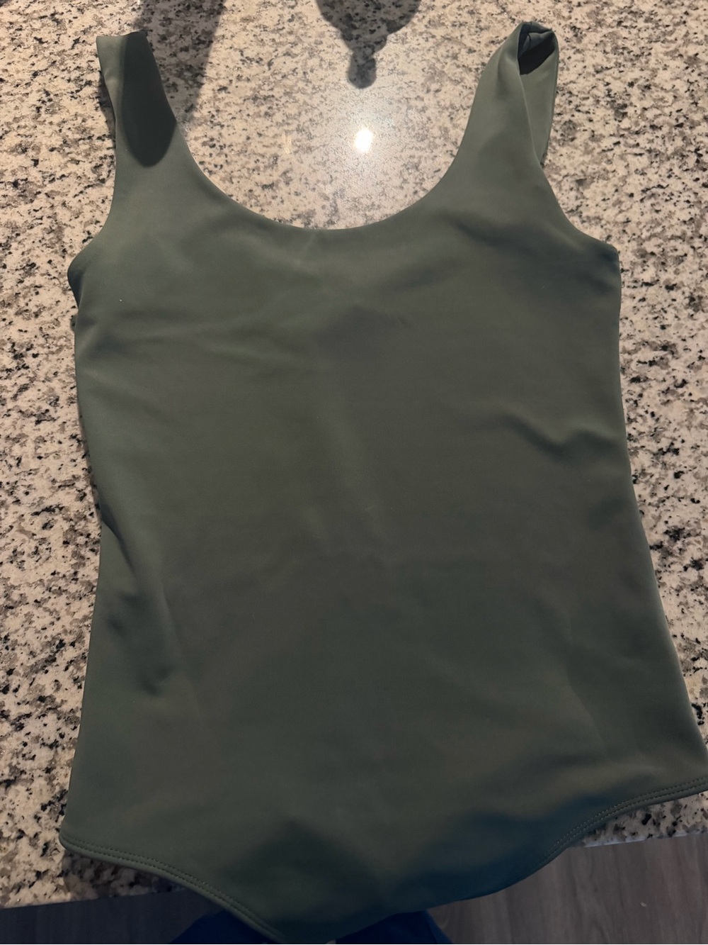 Express Olive Green Scoop-Neck Bodysuit